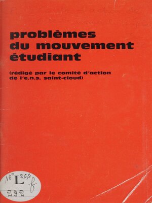 cover image of Problèmes du mouvement étudiant